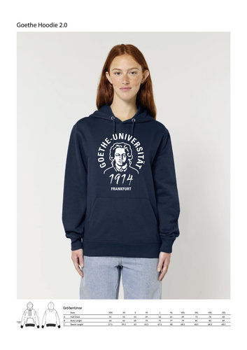 Hoodie organic cotton "1914" French Navy unisex