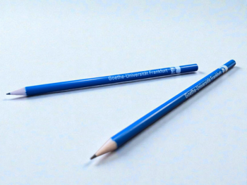 Blue pencil of Goethe University Frankfurt