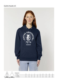 Hoodie Bio-Baumwolle "1914" Dunkelblau Unisex